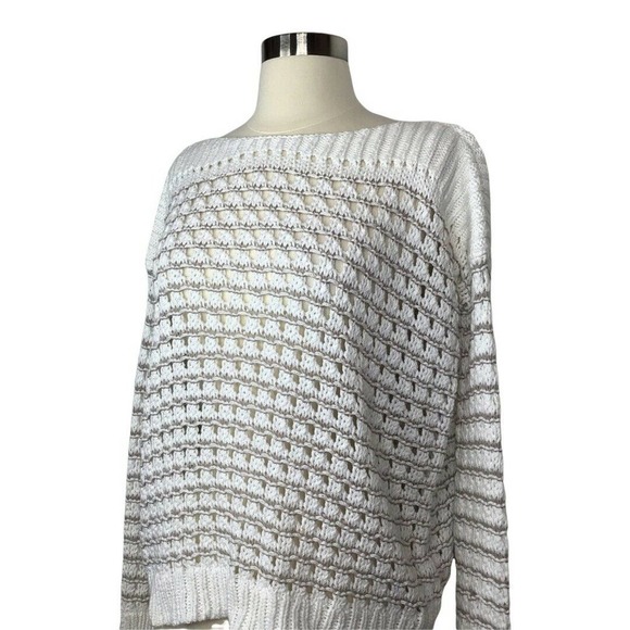 Theory Hadassa Arven Crochet Pullover Sweater - Picture 4 of 10